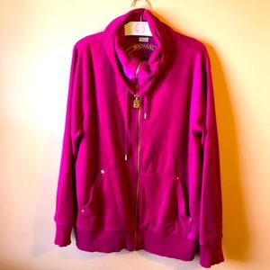 Plus Size Michael Kors Velour Zip Up